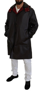 Dolce & Gabbana Black Trench Hooded Parka Cotton Jacket for Men