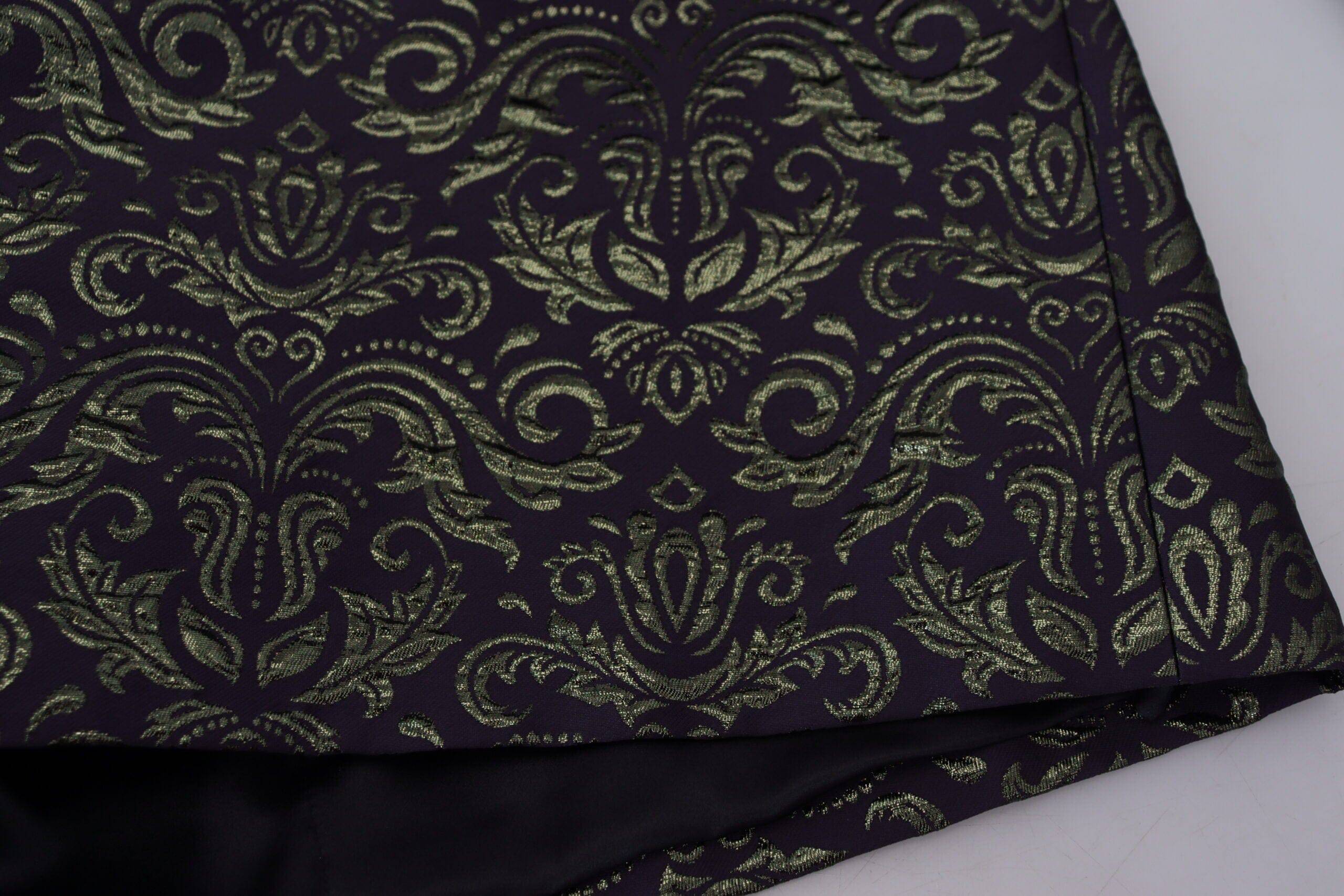 Dolce & Gabbana Gold Jacquard Robe Jacket - ACCEXO