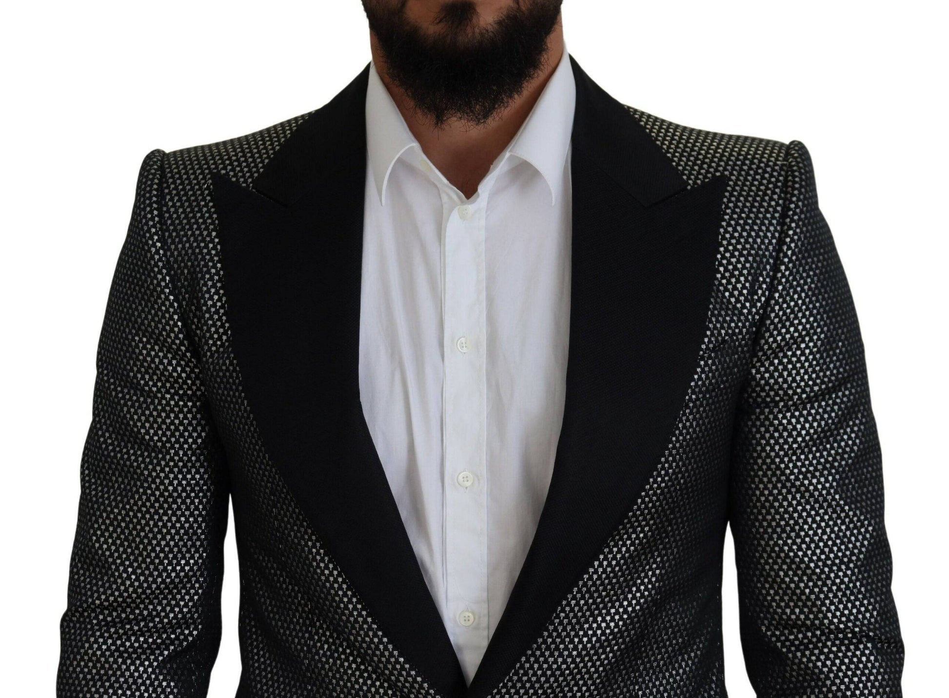 Dolce & Gabbana Elegant Jacquard Single Breasted Blazer - ACCEXO