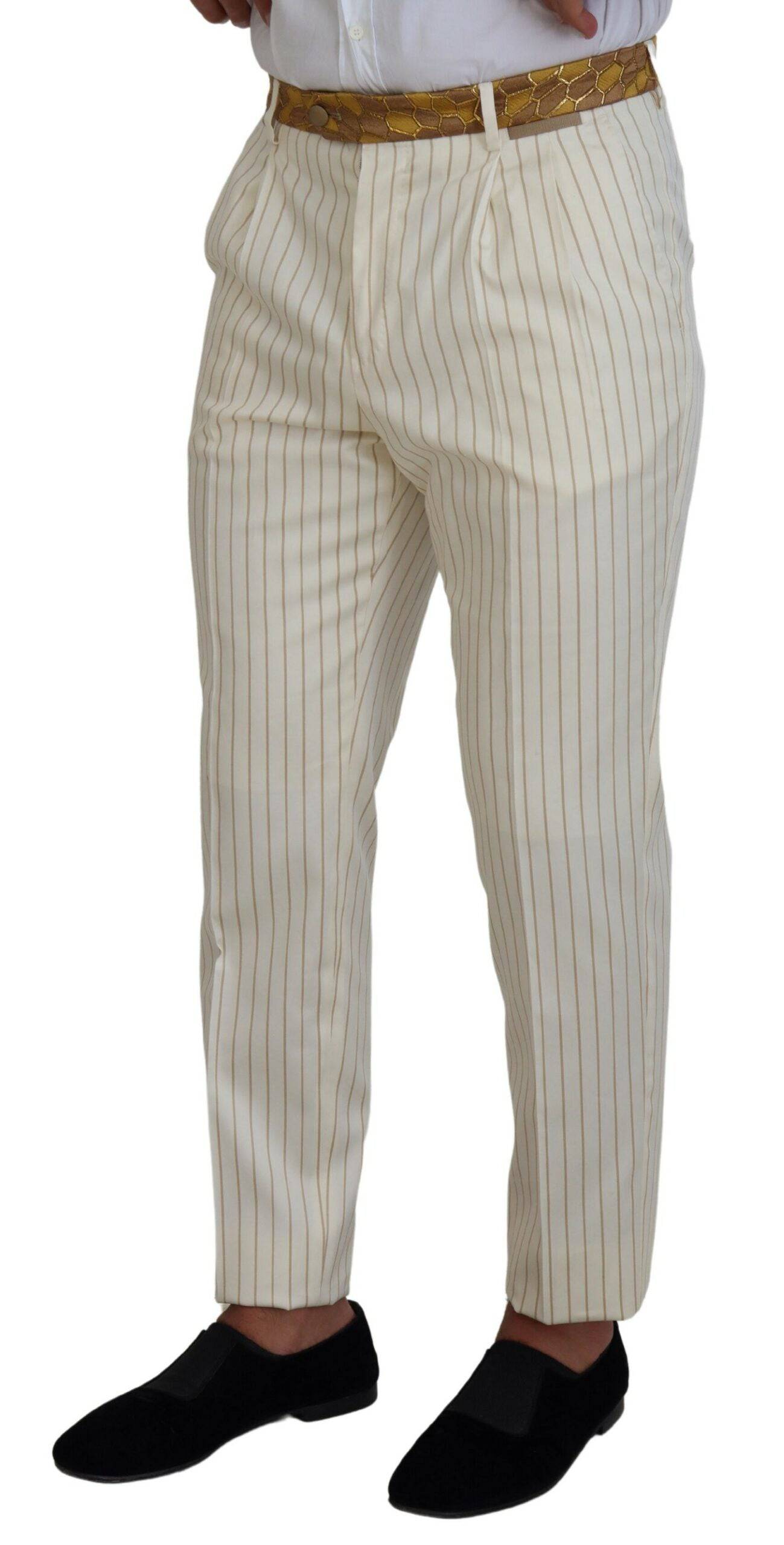 Dolce & Gabbana Elegant Off White Double Breasted Suit - ACCEXO