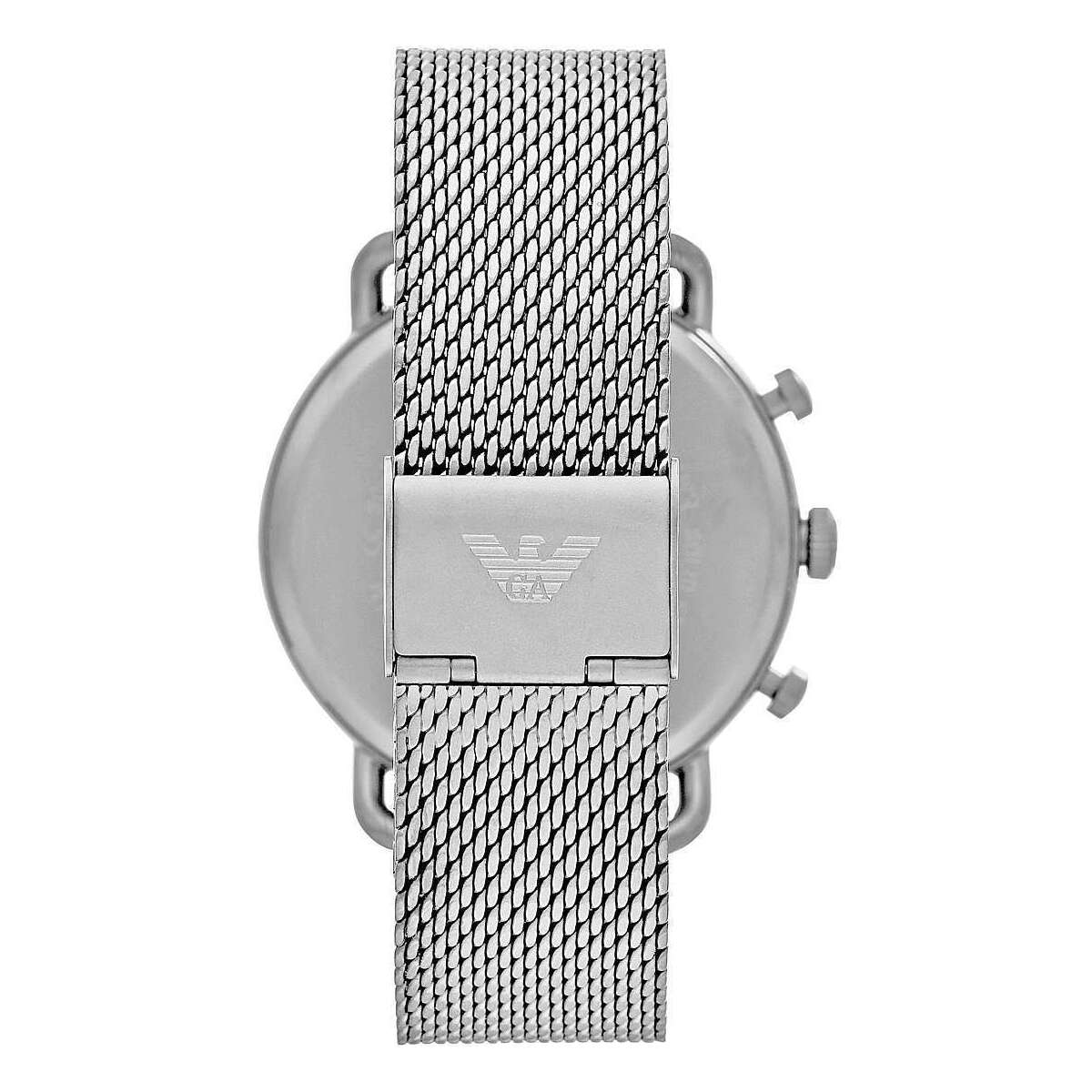 Emporio Armani Sophisticated Silver Steel Chronograph Watch - ACCEXO