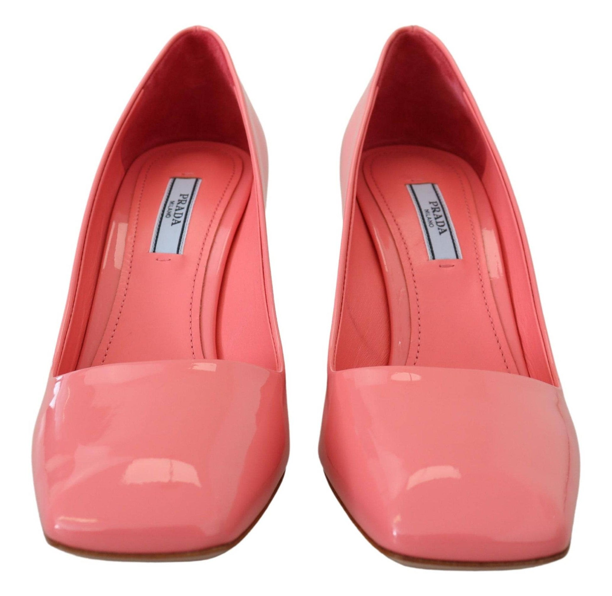 Prada Elegant Square Toe Pink Heels - ACCEXO