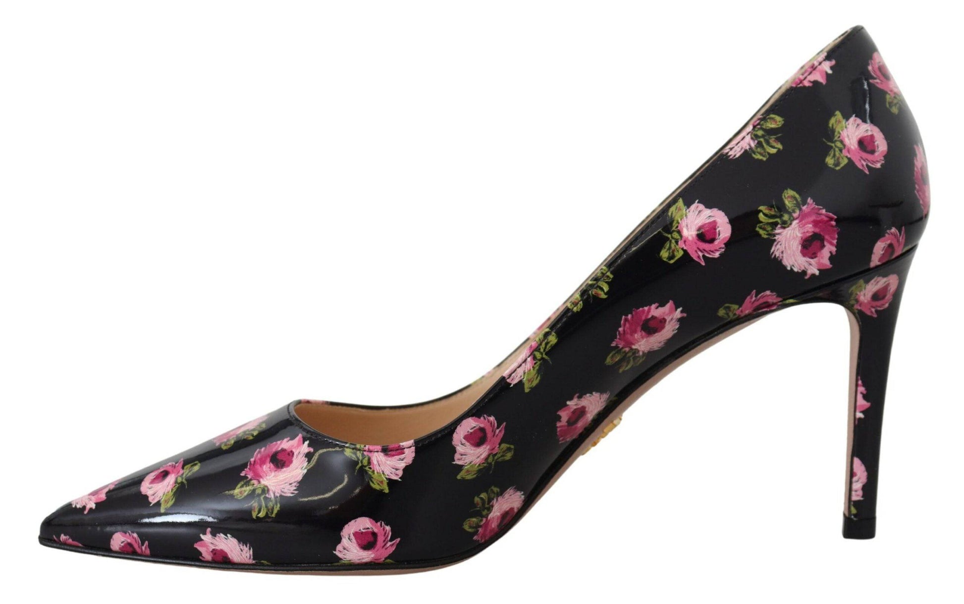 Prada Elegant Floral Print Leather Pumps - ACCEXO