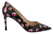 Prada Elegant Floral Print Leather Pumps - ACCEXO