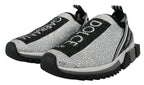 Dolce & Gabbana Sparkling Silver Rhinestone Sneakers - ACCEXO