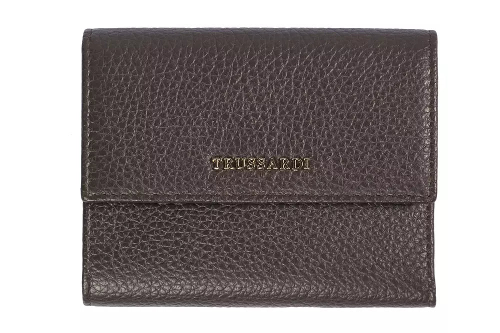 Trussardi Brown Leather Women Wallet - ACCEXO