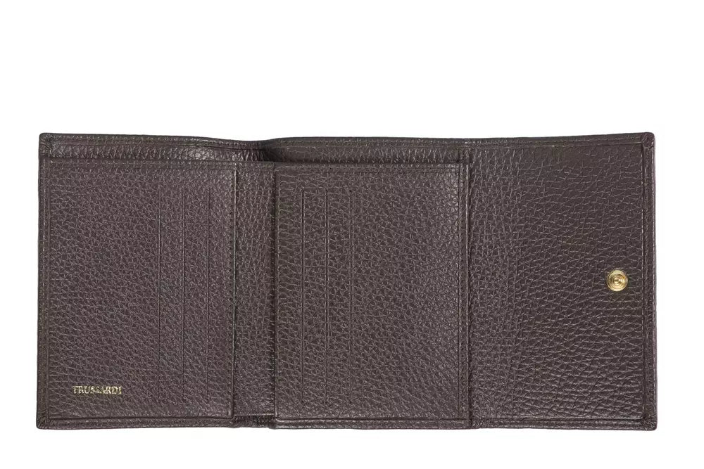 Trussardi Brown Leather Women Wallet - ACCEXO
