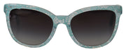 Dolce & Gabbana Elegant Blue Lace Detail Sunglasses - ACCEXO