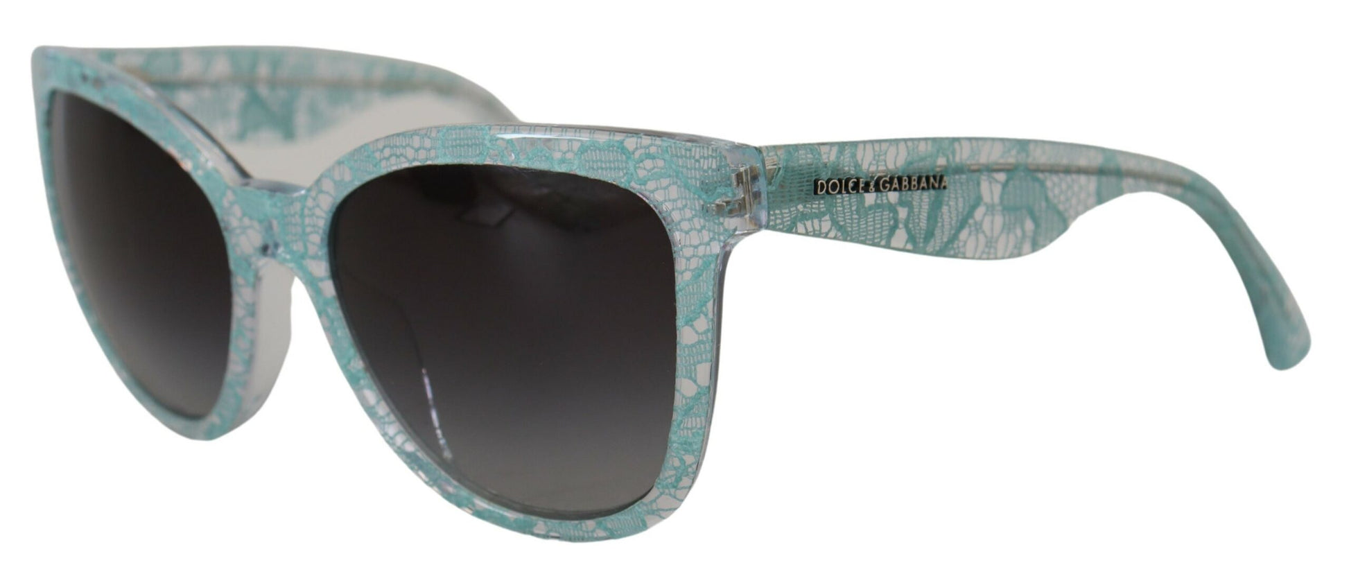 Dolce & Gabbana Elegant Blue Lace Detail Sunglasses - ACCEXO