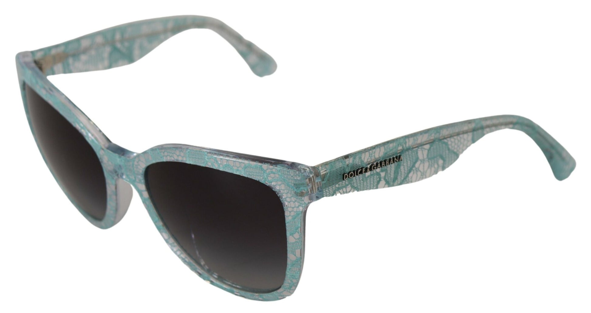 Dolce & Gabbana Elegant Blue Lace Detail Sunglasses - ACCEXO