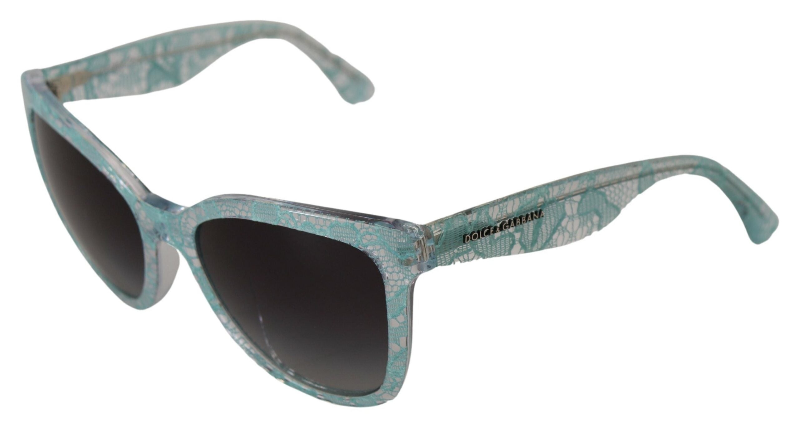 Dolce & Gabbana Elegant Blue Lace Detail Sunglasses - ACCEXO