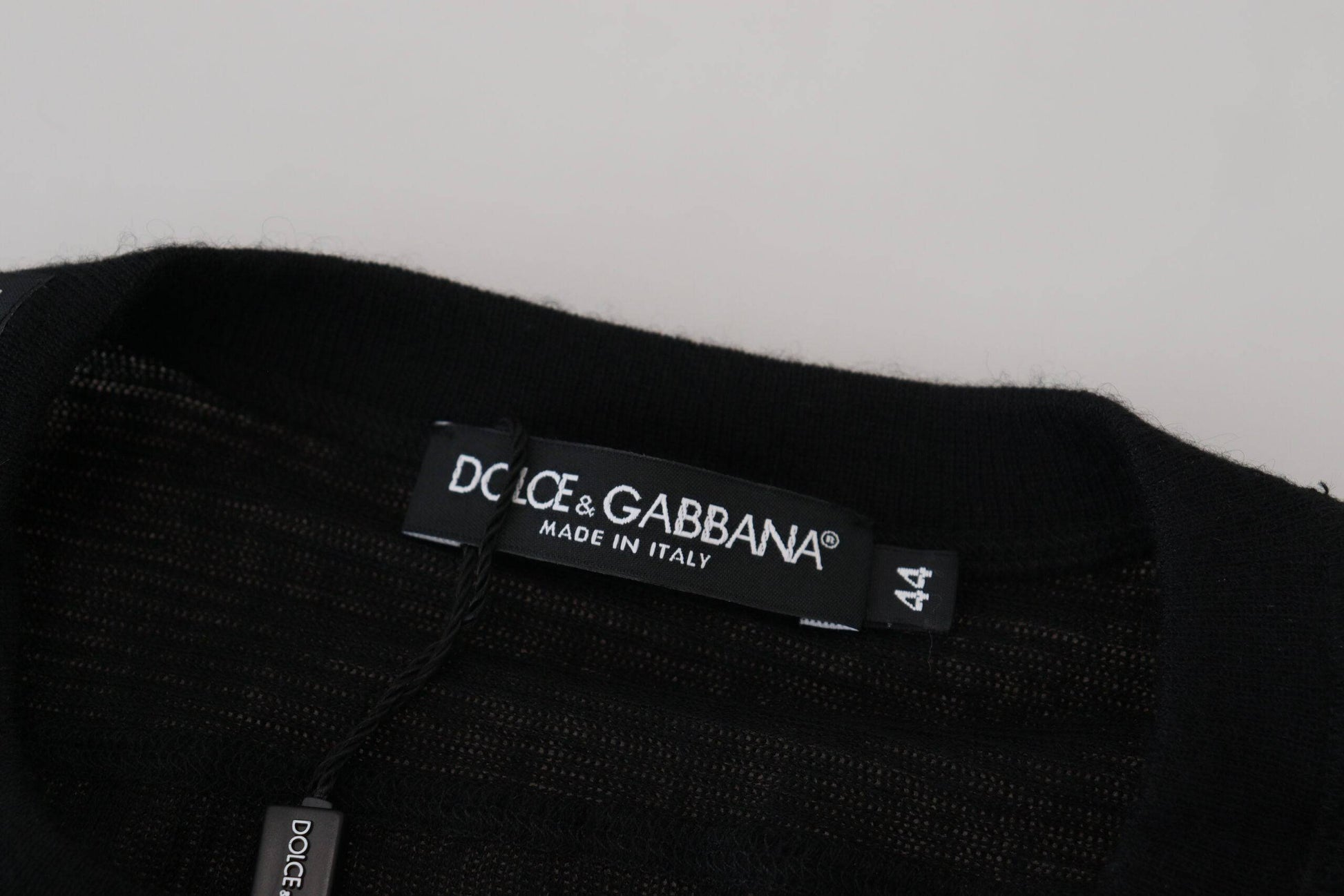 Dolce & Gabbana Elegant Black Cashmere Pullover Sweater - IT44 | XS