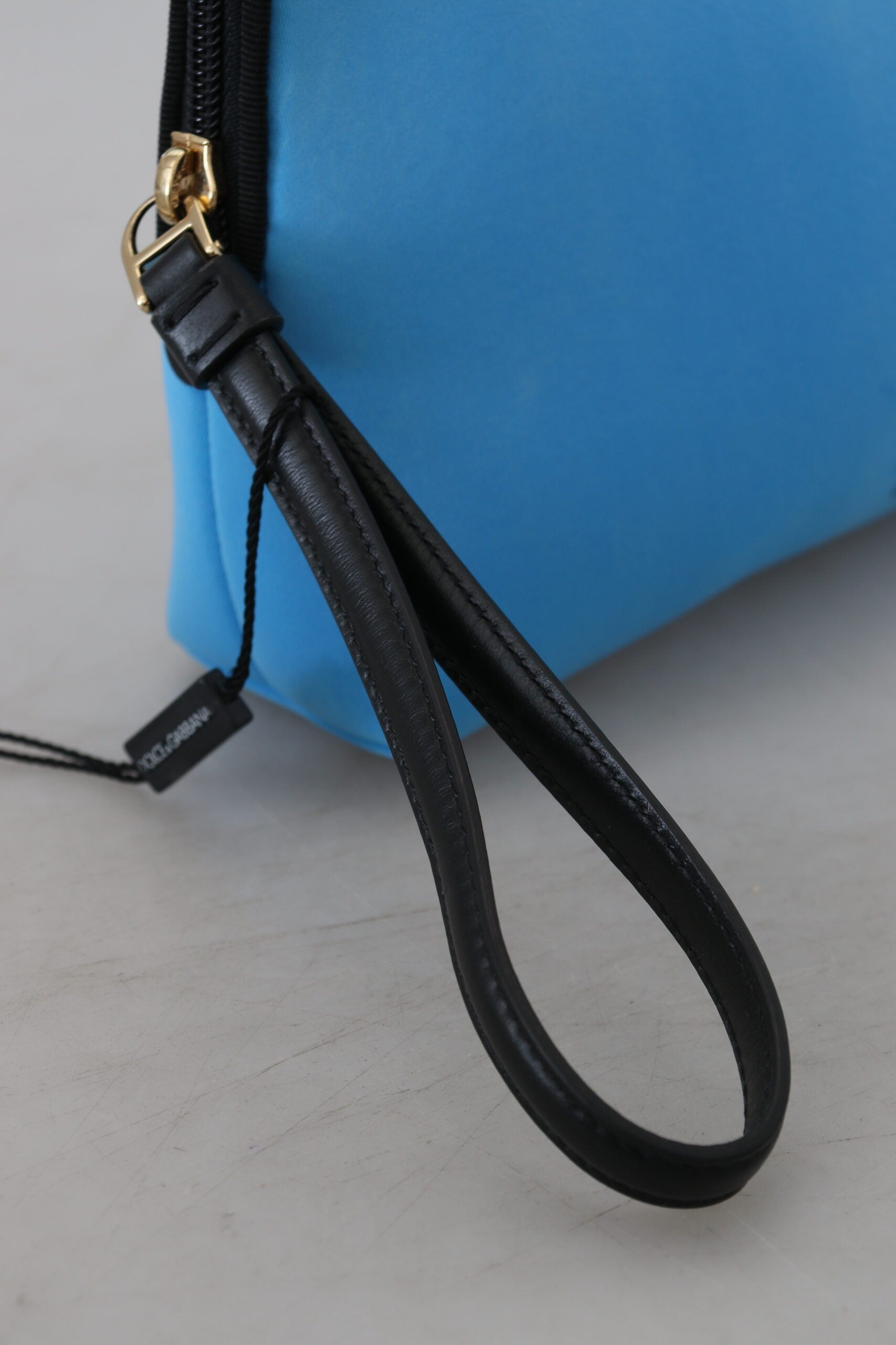 Dolce & Gabbana Elegant Blue Polyamide Pouch Bag - ACCEXO