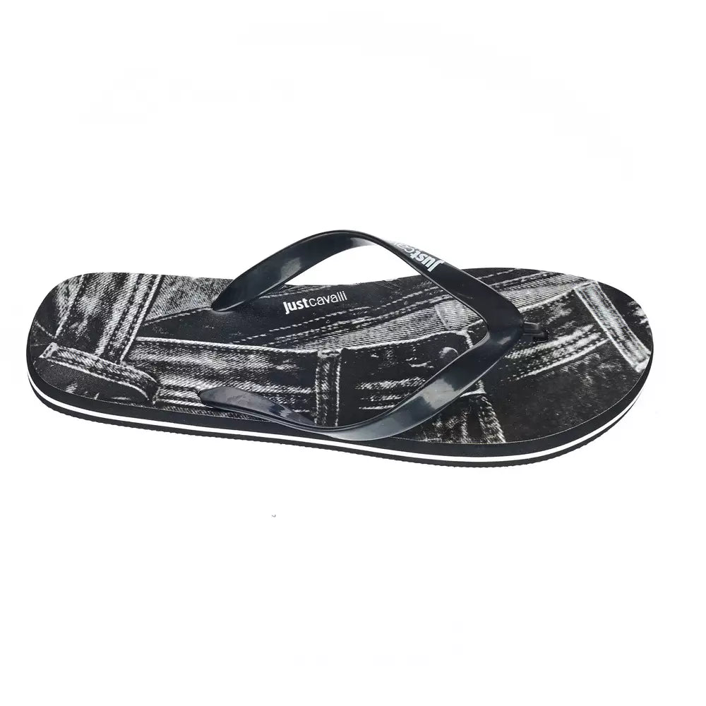 Just Cavalli Black EVA Men Sandal - ACCEXO