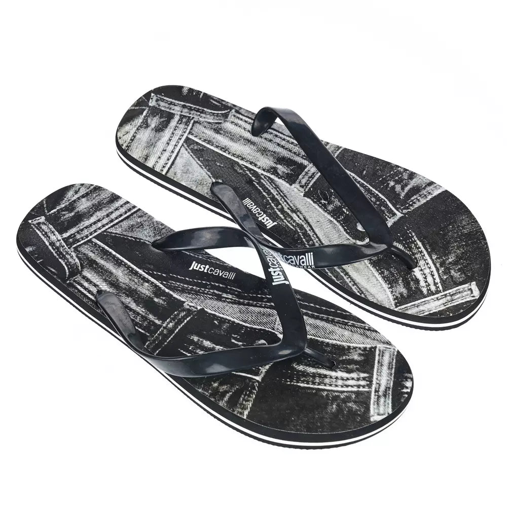 Just Cavalli Black EVA Men Sandal - ACCEXO