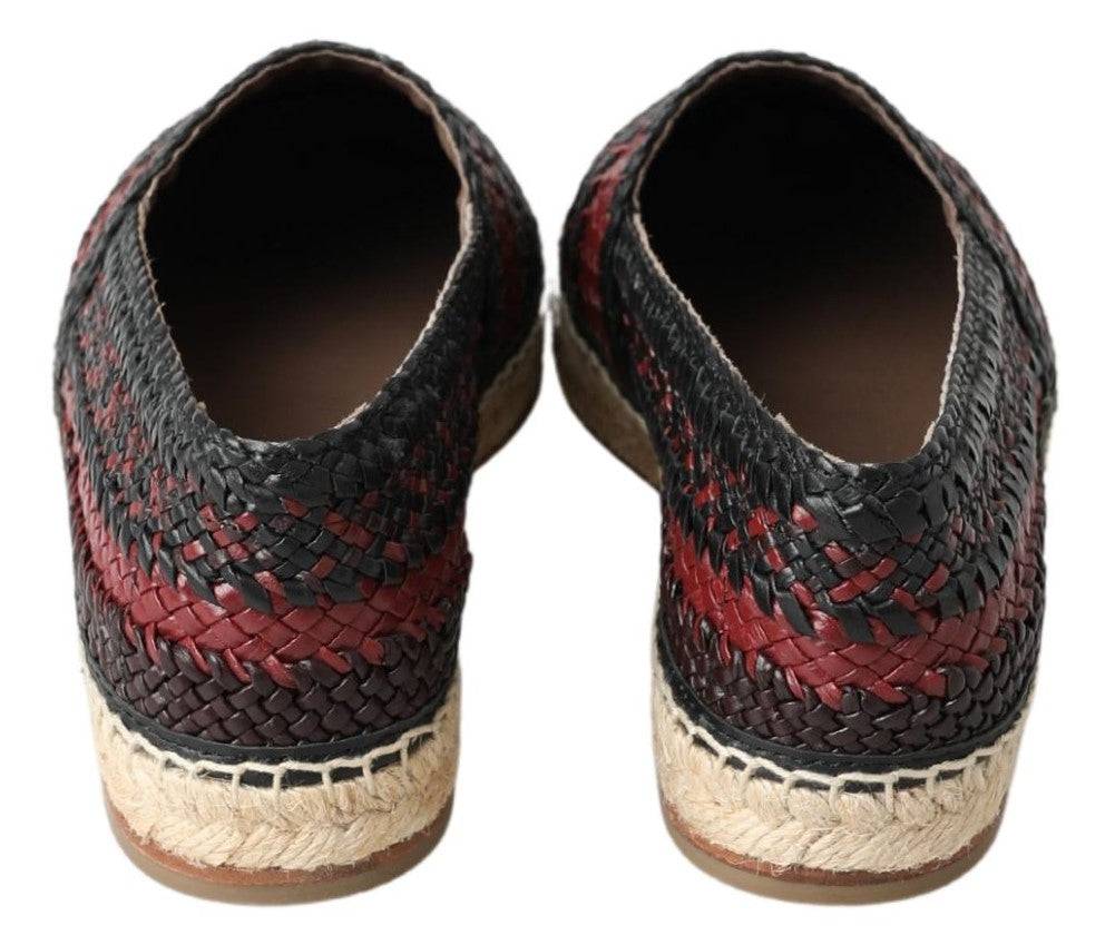 Dolce & Gabbana Elegant Woven Leather Espadrilles - ACCEXO