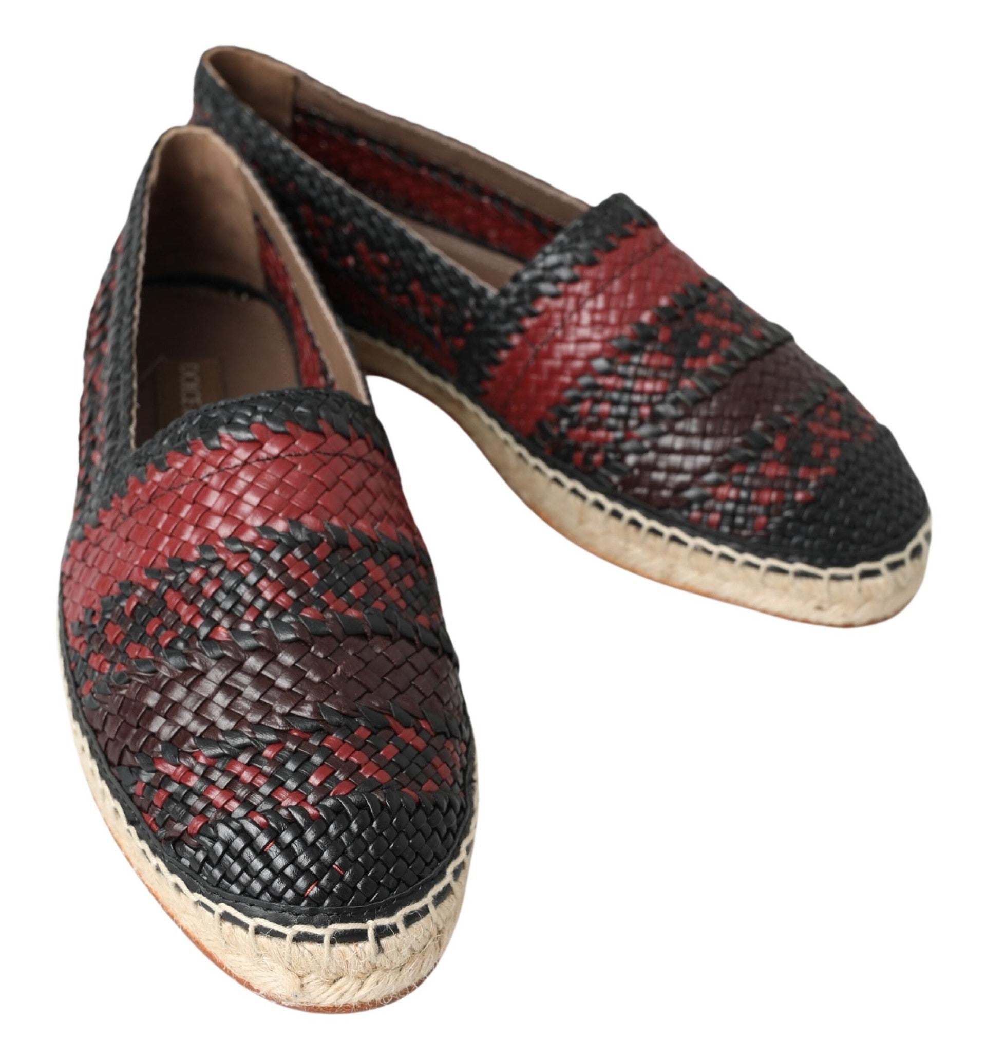 Dolce & Gabbana Elegant Woven Leather Espadrilles - ACCEXO