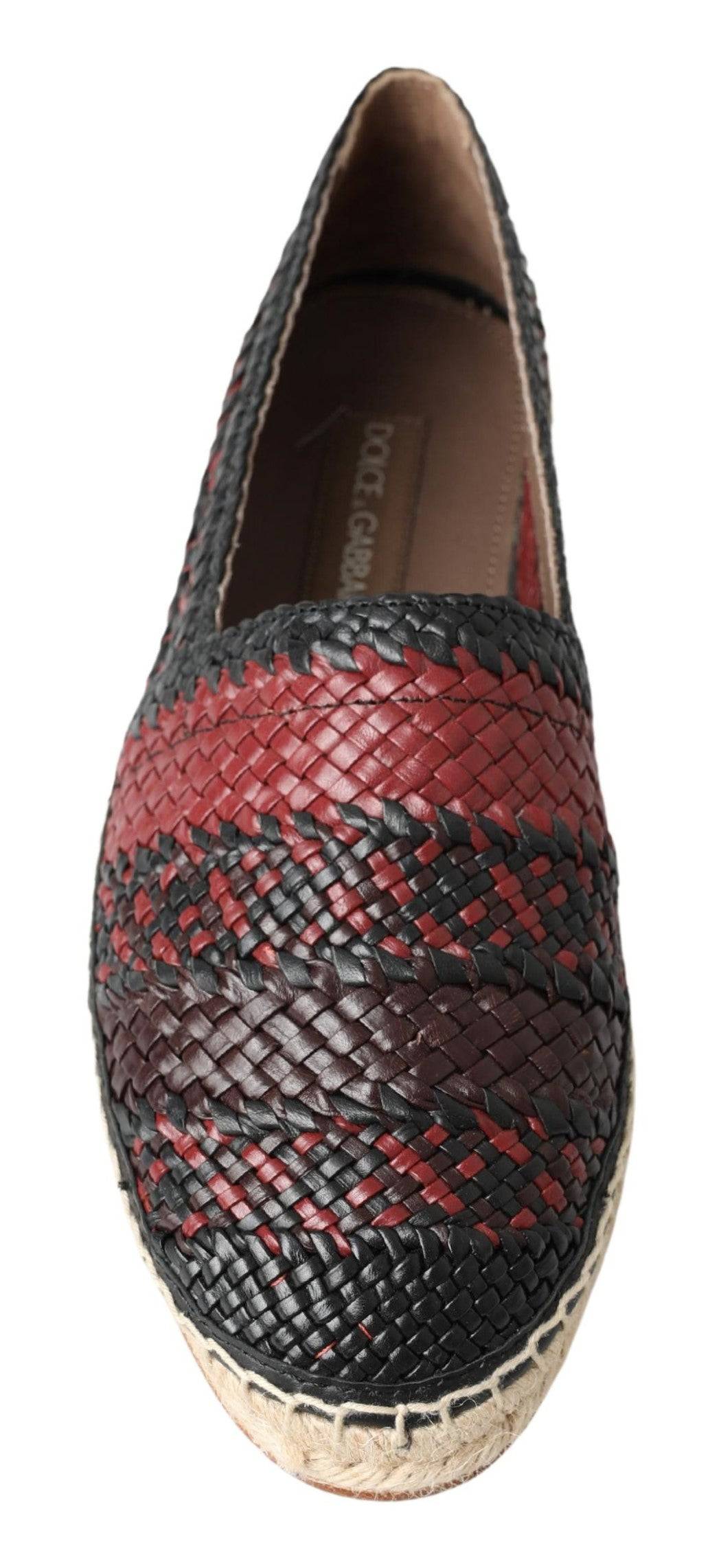 Dolce & Gabbana Elegant Woven Leather Espadrilles - ACCEXO