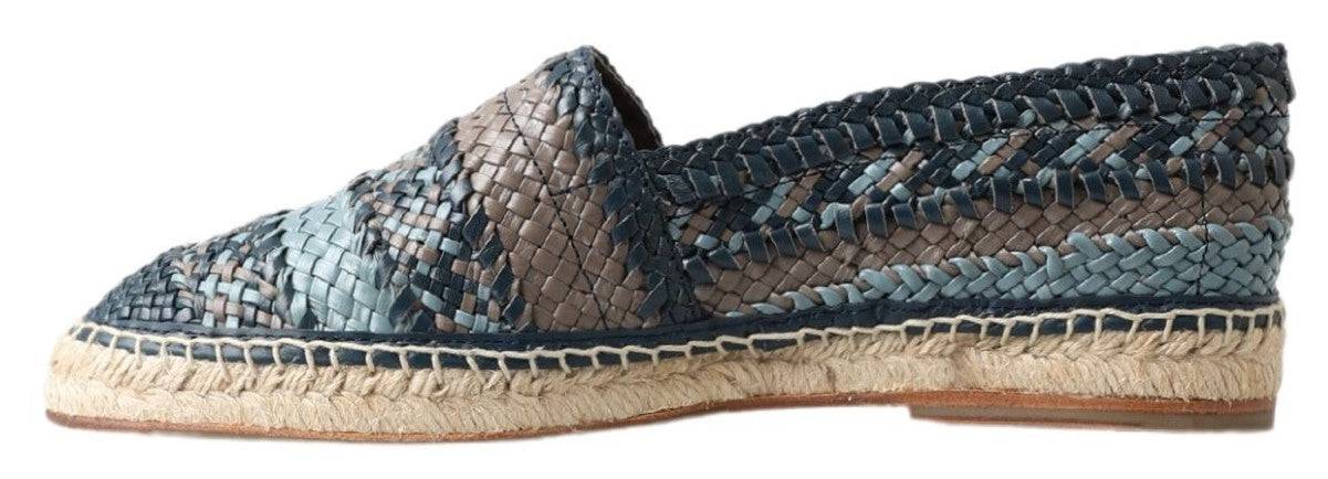Dolce & Gabbana Sumptuous Woven Leather Espadrilles - ACCEXO