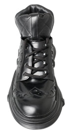 Dolce & Gabbana Elegant Black Leather Ankle Boots - ACCEXO