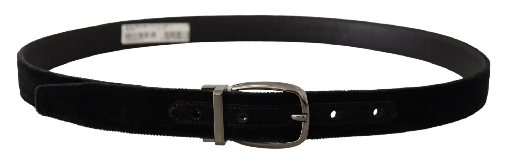 Dolce & Gabbana Elegant Black Velvet Designer Belt - ACCEXO