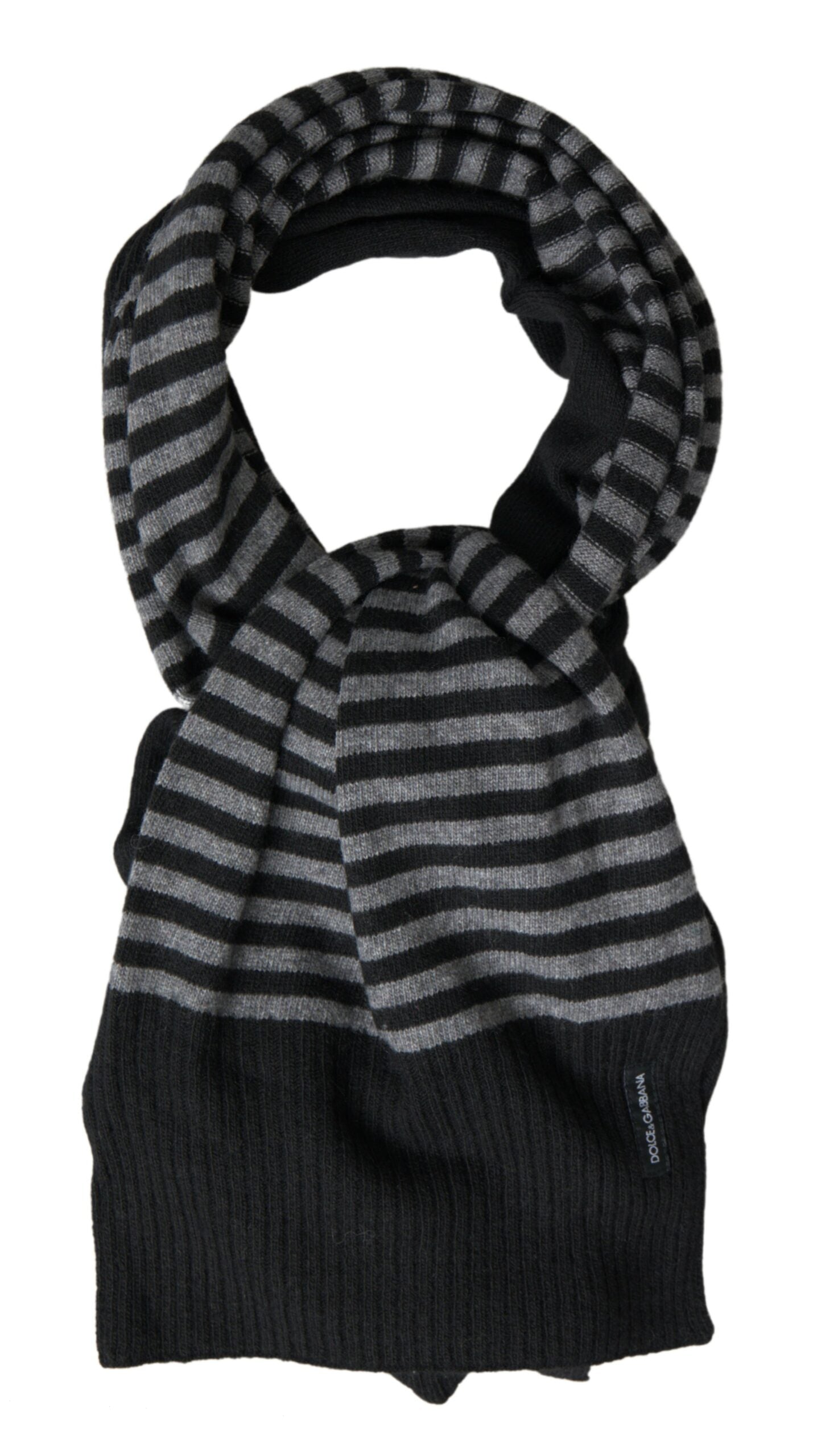 Dolce & Gabbana Elegant Striped Wool Blend Men's Scarf - ACCEXO
