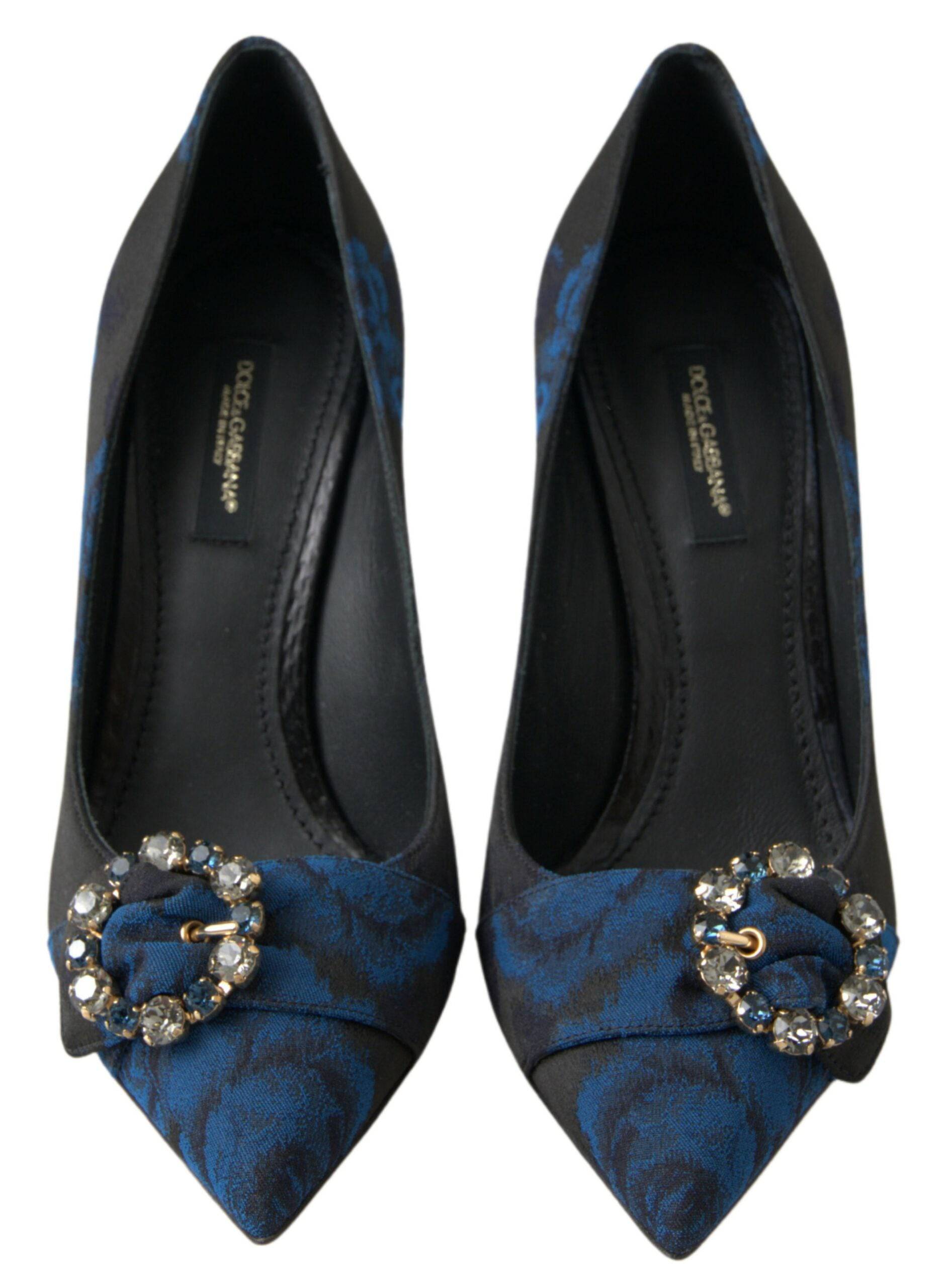 Dolce & Gabbana Elegant Blue Crystal Embellished Pumps - ACCEXO