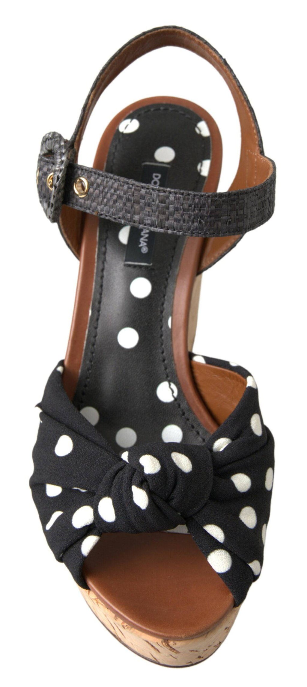Dolce & Gabbana Chic Polka-Dotted Ankle Strap Wedges - ACCEXO