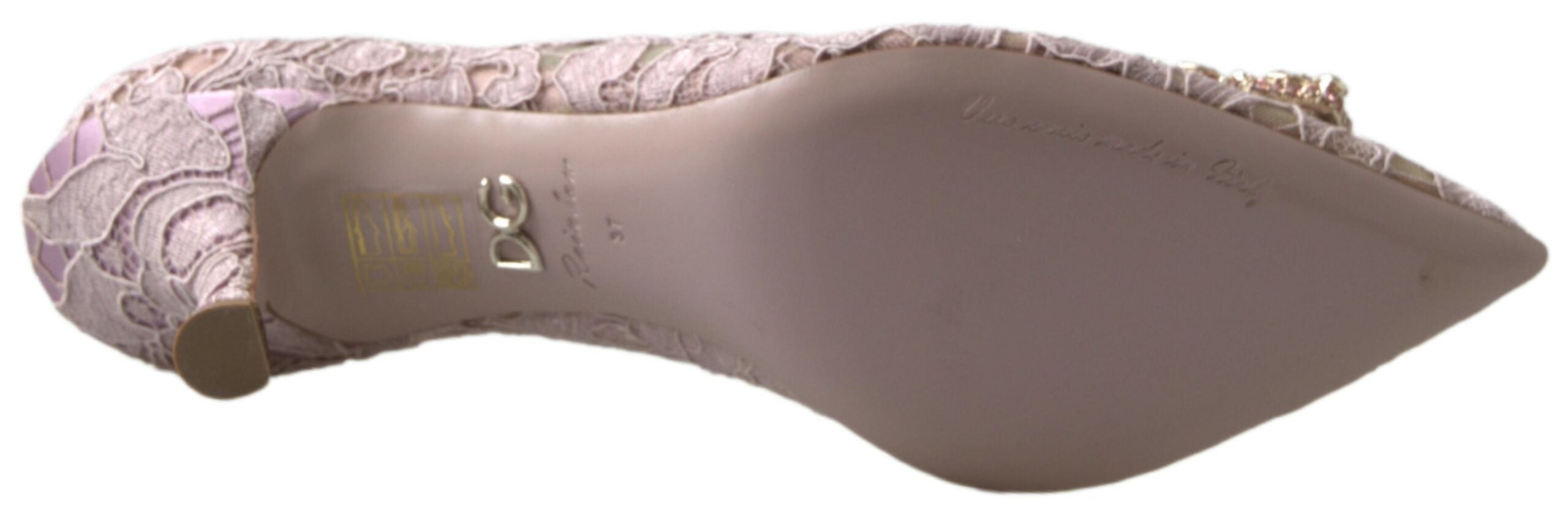 Dolce & Gabbana Elegant Pink Crystal Embellished Heels - ACCEXO