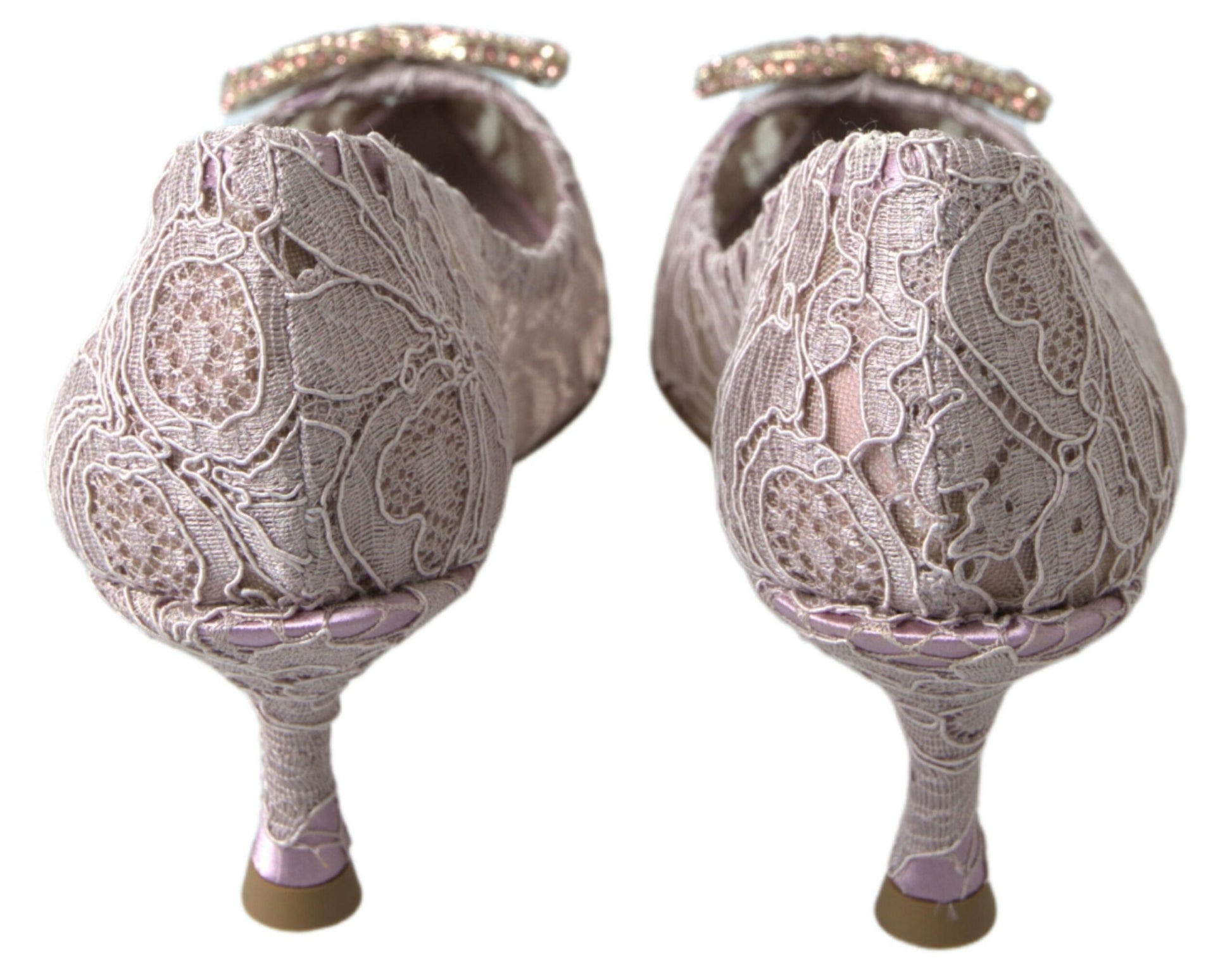 Dolce & Gabbana Elegant Pink Crystal Embellished Heels - ACCEXO