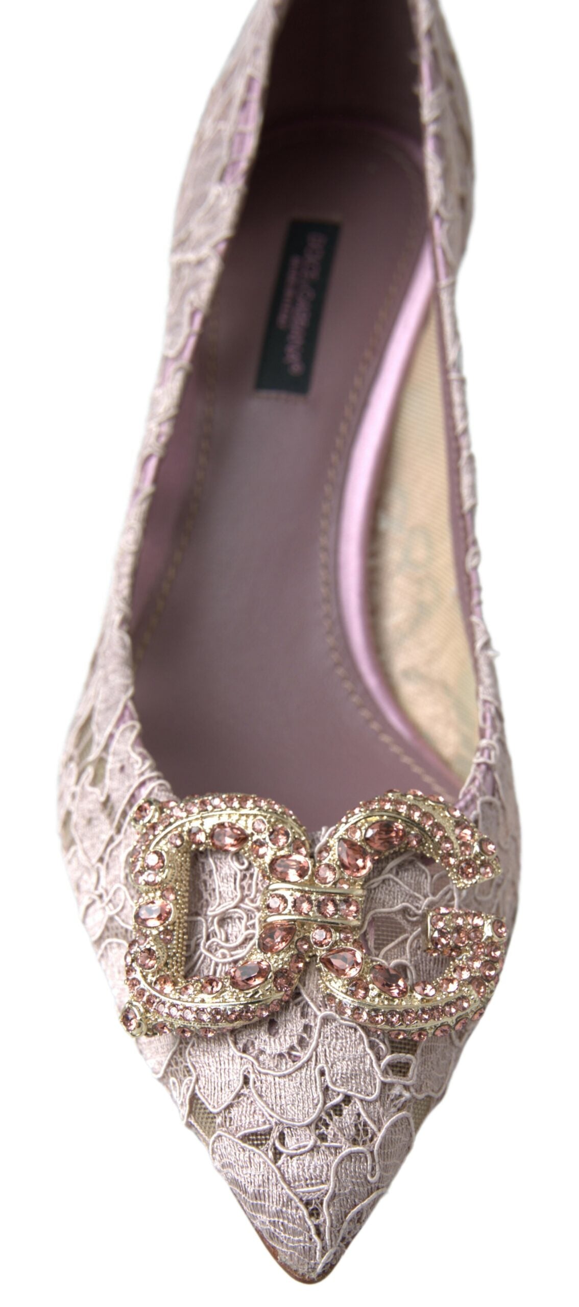 Dolce & Gabbana Elegant Pink Crystal Embellished Heels - ACCEXO