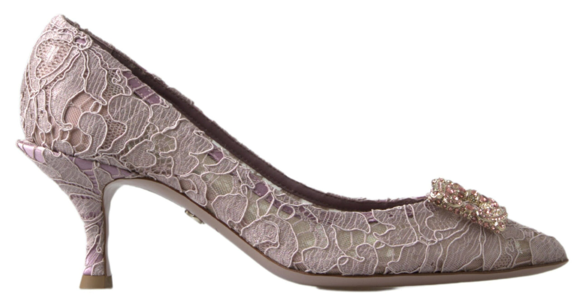 Dolce & Gabbana Elegant Pink Crystal Embellished Heels - ACCEXO