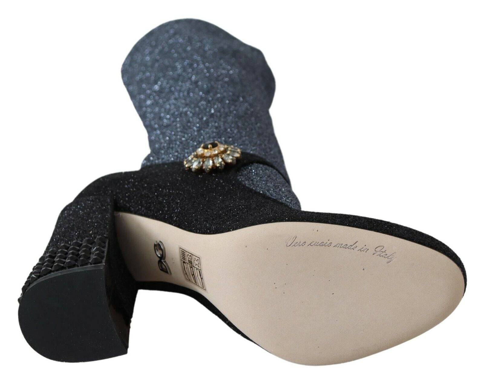 Dolce & Gabbana Glamorous Crystal-Embellished Booties - ACCEXO