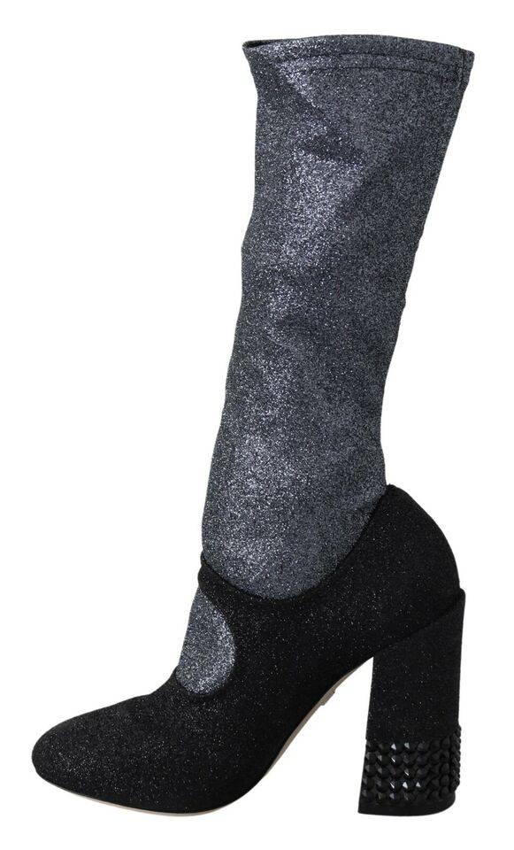 Dolce & Gabbana Glamorous Crystal-Embellished Booties - ACCEXO