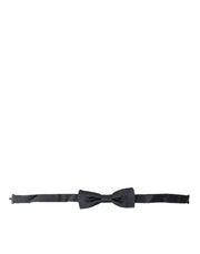 Dolce & Gabbana Elegant Anthracite Gray Silk Bow Tie - ACCEXO