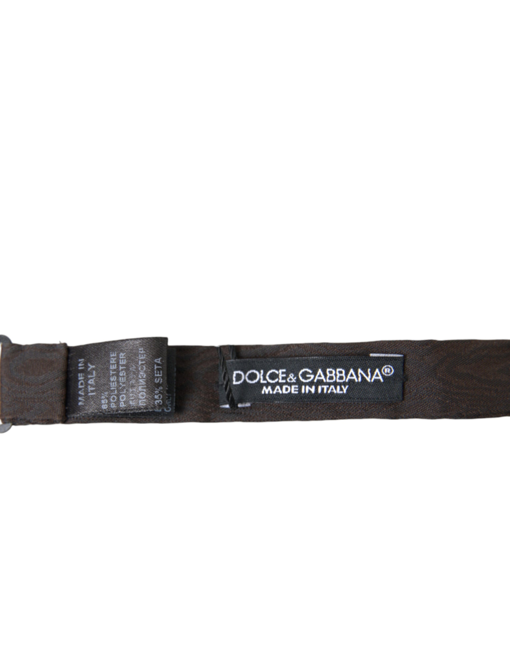 Dolce & Gabbana Elegant Brown Silk Blend Bow Tie - ACCEXO