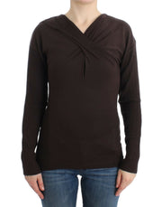 Cavalli Brown knitted wool sweater