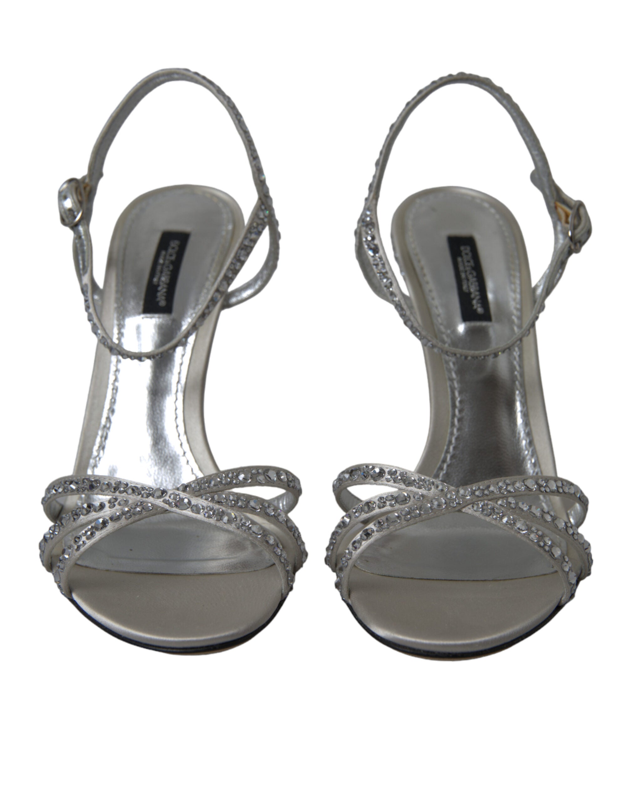 Dolce & Gabbana Elegant Crystal Embellished Heels Sandals - ACCEXO