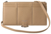 Dolce & Gabbana Elegant Beige Leather Wallet with Detachable Strap - ACCEXO