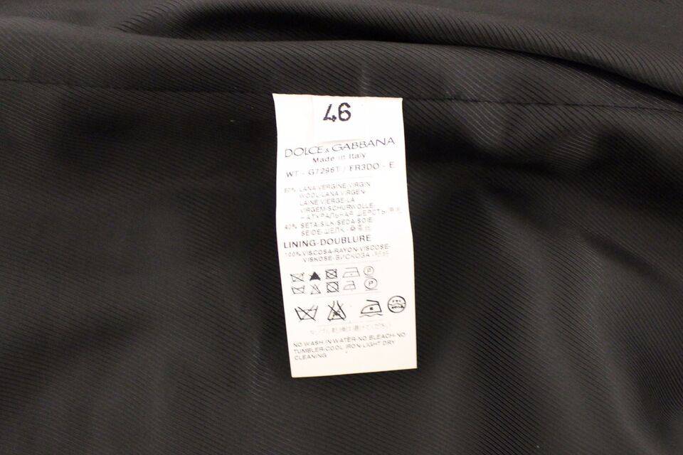 Dolce & Gabbana Chic Black Striped Wool Silk Dress Vest - ACCEXO