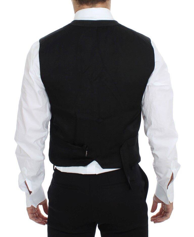 Dolce & Gabbana Elegant Black Cotton Blend Dress Vest - ACCEXO