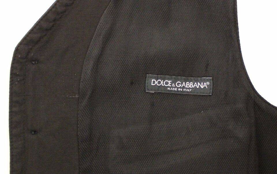 Dolce & Gabbana Elegant Black Cotton Blend Dress Vest - ACCEXO