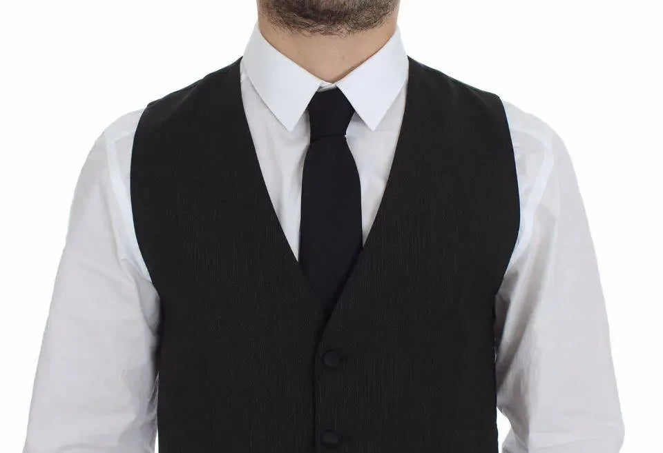 Dolce & Gabbana Gray Wool Stretch Dress Vest Blazer Secondary image