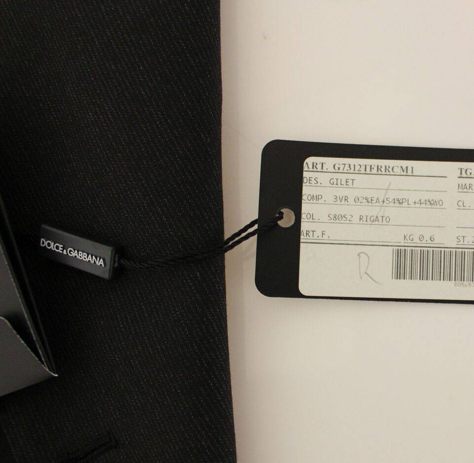 Dolce & Gabbana Classic Gray Wool Blend Dress Vest - ACCEXO