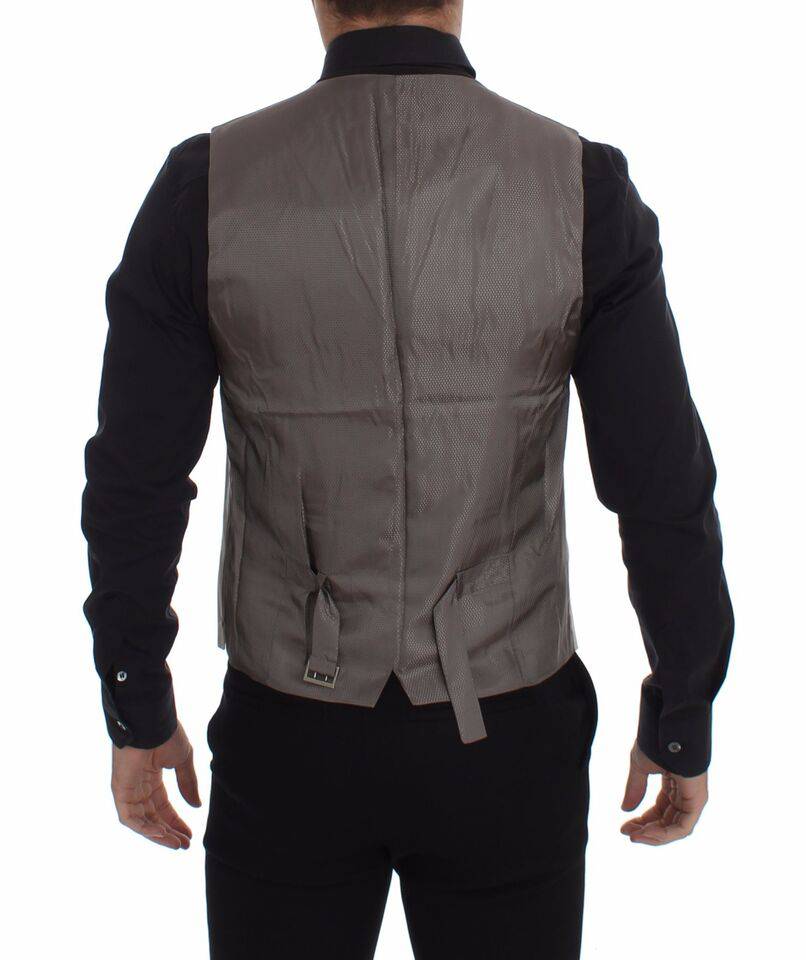 Dolce & Gabbana Elegant Beige Cotton Blend Dress Vest - ACCEXO