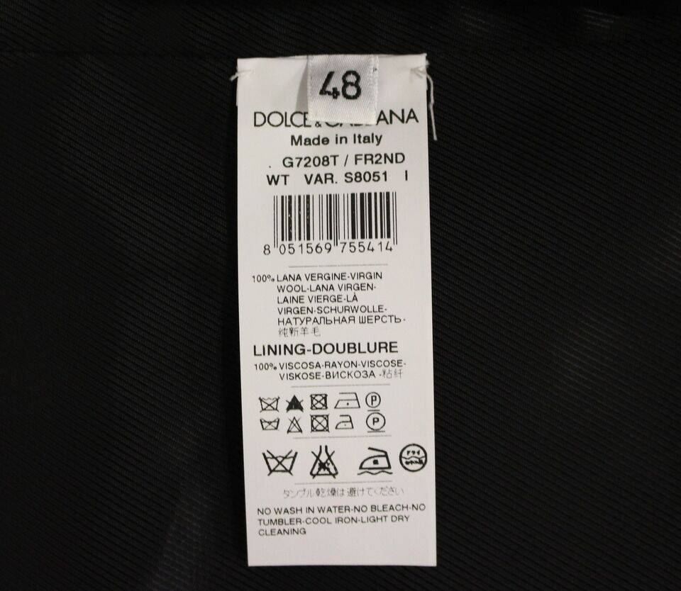 Dolce & Gabbana Elegant Gray Striped Wool Dress Vest - ACCEXO