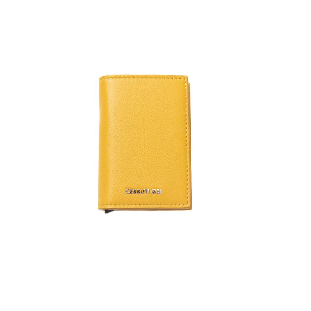Cerruti 1881 Yellow Calf Leather Men Wallet - ACCEXO