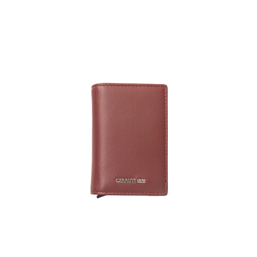 Cerruti 1881 Red Calf Leather Men Wallet - ACCEXO