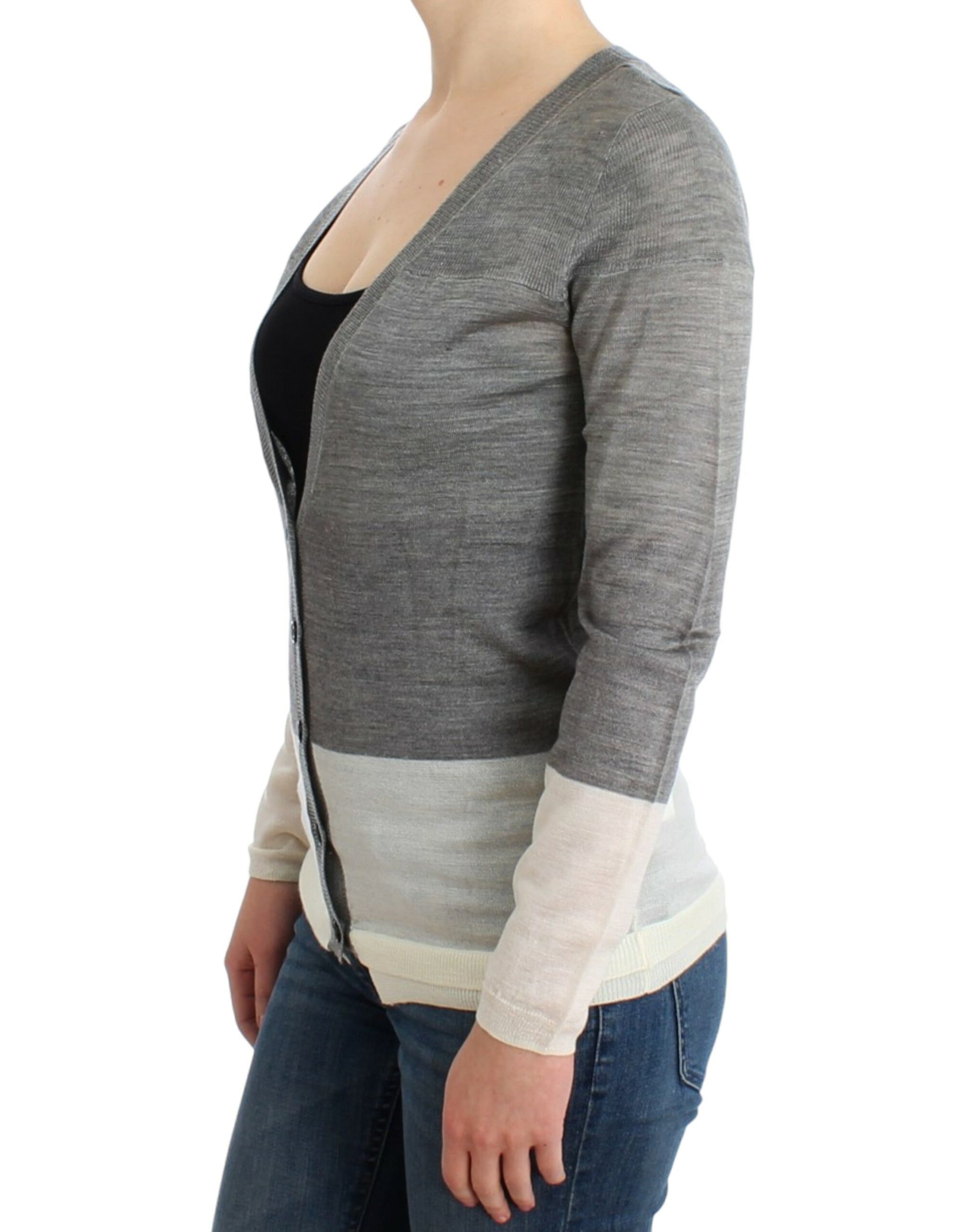 Costume National Chic Gray Lightweight Cardigan - ACCEXO