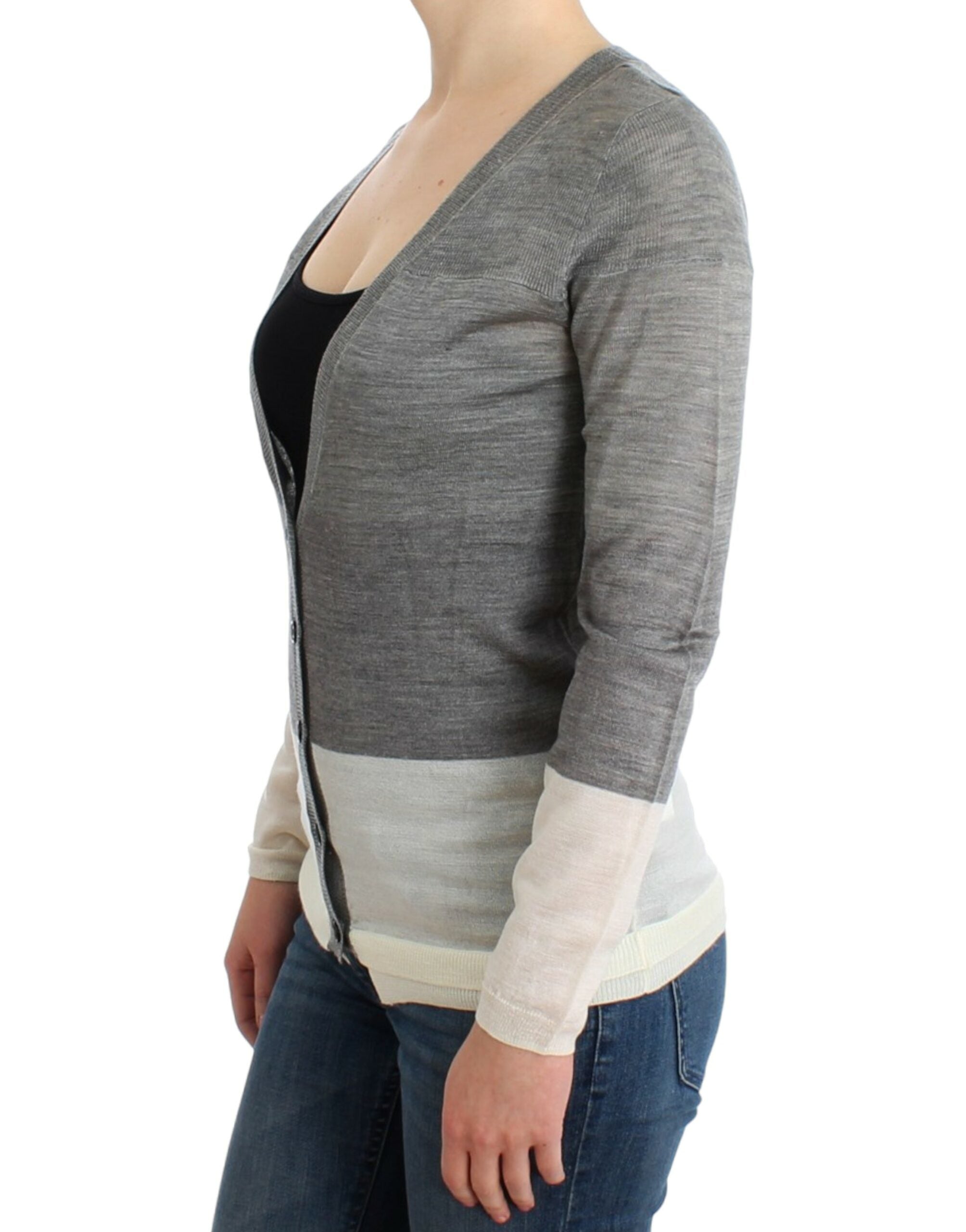 Costume National Chic Gray Lightweight Cardigan - ACCEXO